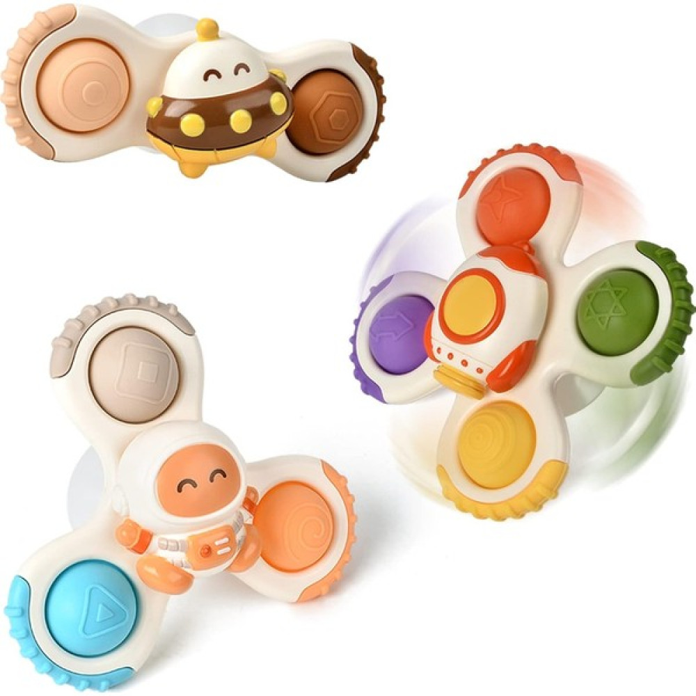 Runjing Vantuz Döndürücü Oyuncaklar, Bebek Montessori Duyusal Eğitici Öğrenme Oyuncak, Bebek Banyosu Diş Çıkarma Fidget Oyuncak, 6 9 12 18 Aylık Kü... Bebek Oyuncakları Fiyatı