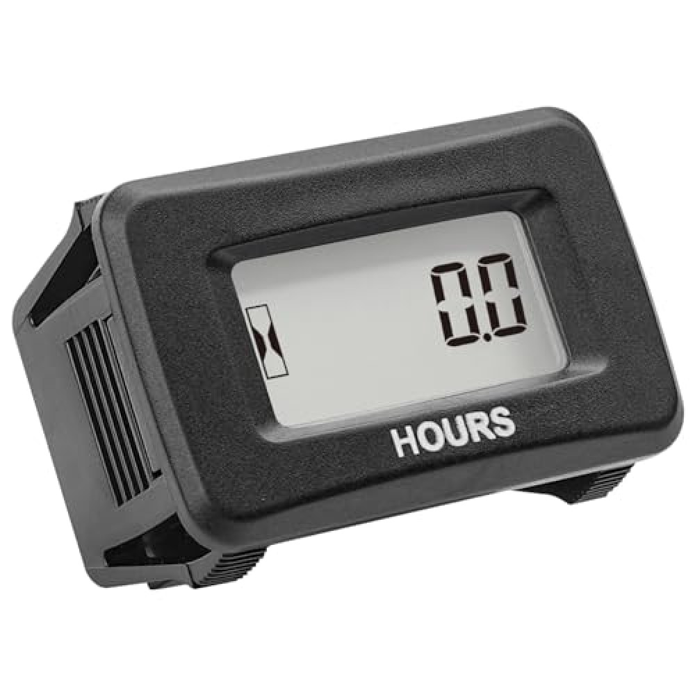 Runleader Digital Hour Meter for Maintenance,AC/DC 5V to 277V for Riding Lawn Mower Generator Compressor Tractor Golf Cart Motorhome Snowmobile etc.