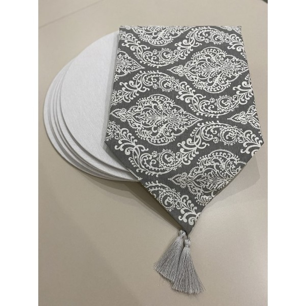 Runner ve Supla Seti - 140 x 40 cm - Gri Amerikan Servis Fiyatı