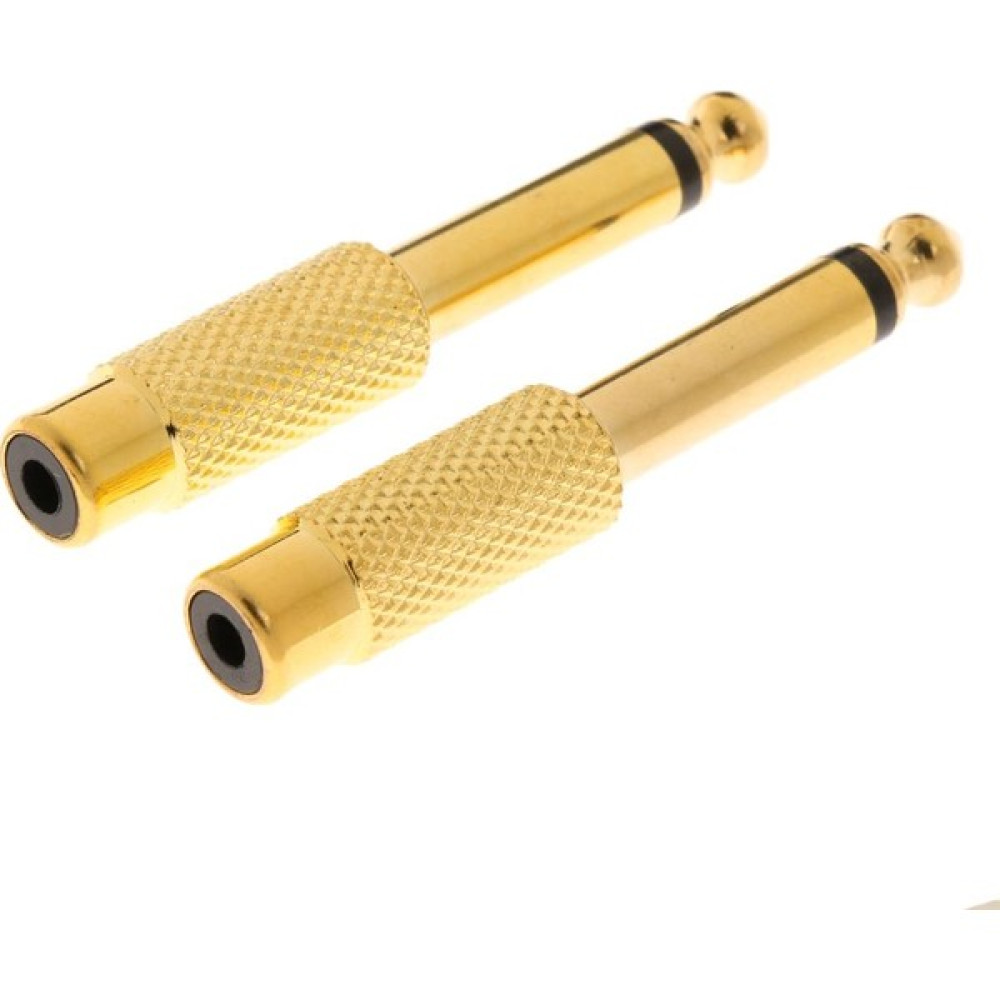 Runto 2x 6.35MM 1/4 "jack - Rca Fiş Ses Adaptörü Kablo Dönüştürücü Konnektörü (Yurt Dışından) Stüdyo ve Sahne Ekipmanları Fiyatı