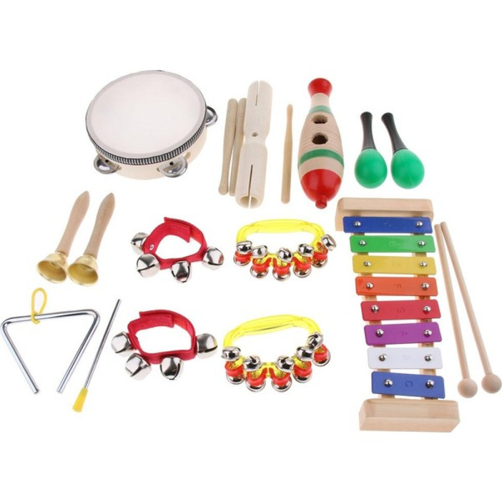 Runto Çocuk Müzik Aletleri Set Ksilofon Tambourine Maracas Handbell Hediyesi Açıklandığı Gibi (Yurt Dışından) - Açık Gri Vurmalı Çalgılar Fiyatı