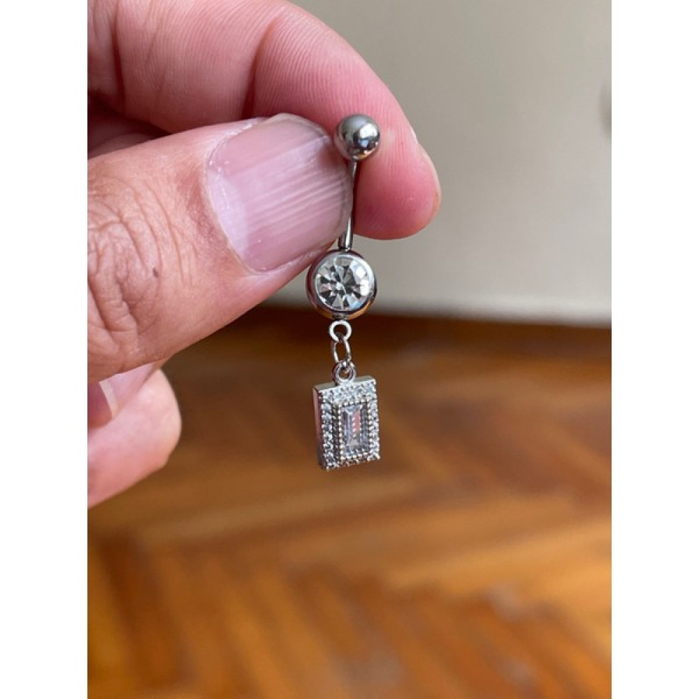 Rupen Kraft Cerrahi Çelik Piercing Baget Taşlı Piercing Baget Taşlı Göbek Piercingi - 10 - Gümüş Altın & Gümüş Piercing Fiyatı