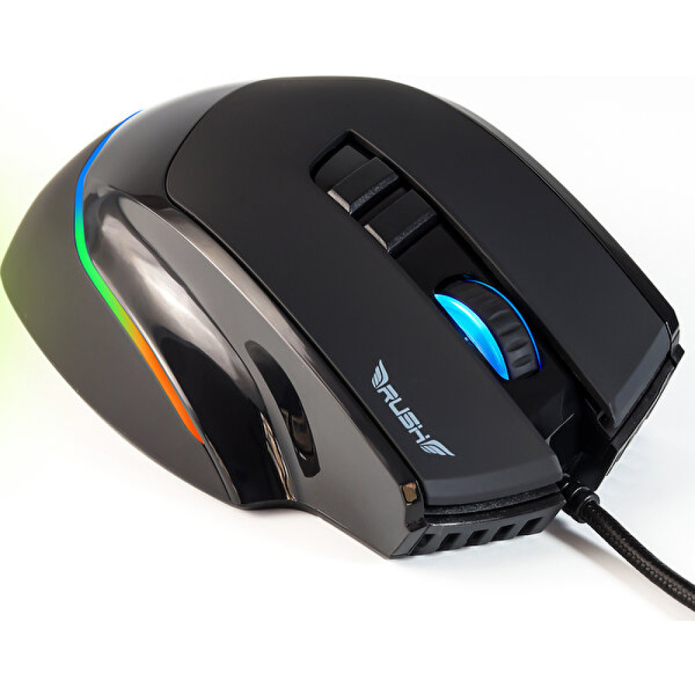 Rush Bold RM878 10.000 DPI RGB Makro Oyuncu Gaming Mouse - Siyah Klavye - Mouse Fiyatı