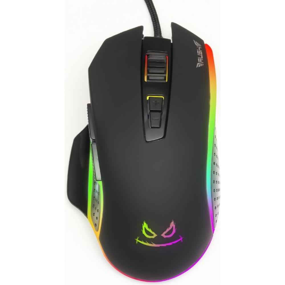 Rush Gloria RM16 Rgb 2400DPI Makro Oyuncu Mouse - Siyah Klavye - Mouse Fiyatı