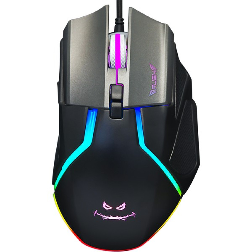 Rush Topaz RM84 10000 Dpı RGB 6d Makro Pro Oyuncu Mouse - Siyah Klavye - Mouse Fiyatı
