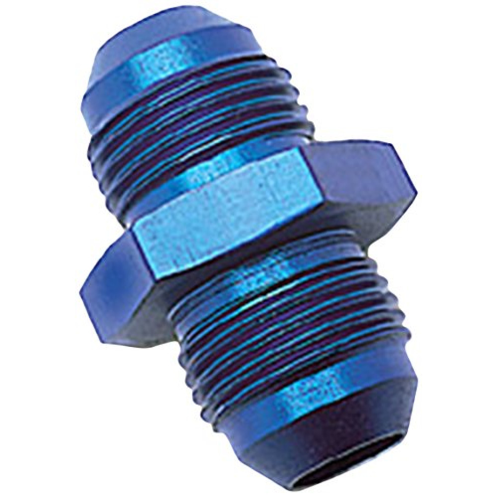 RUSSELL/EDEL 660350 Blue Anodized Aluminum -6AN Flare Union Adapter