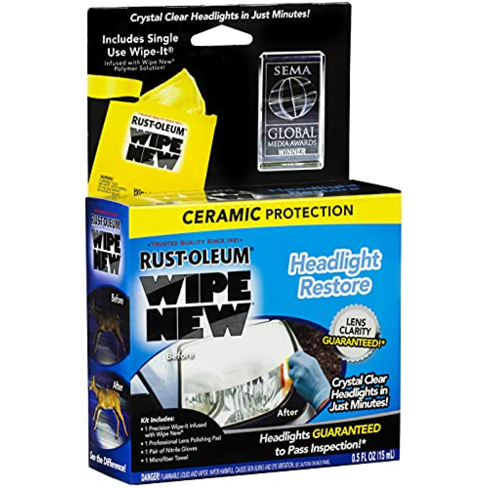 Rust-Oleum HDLCAL Wipe New Headlight Restore, 0.5 FL OZ