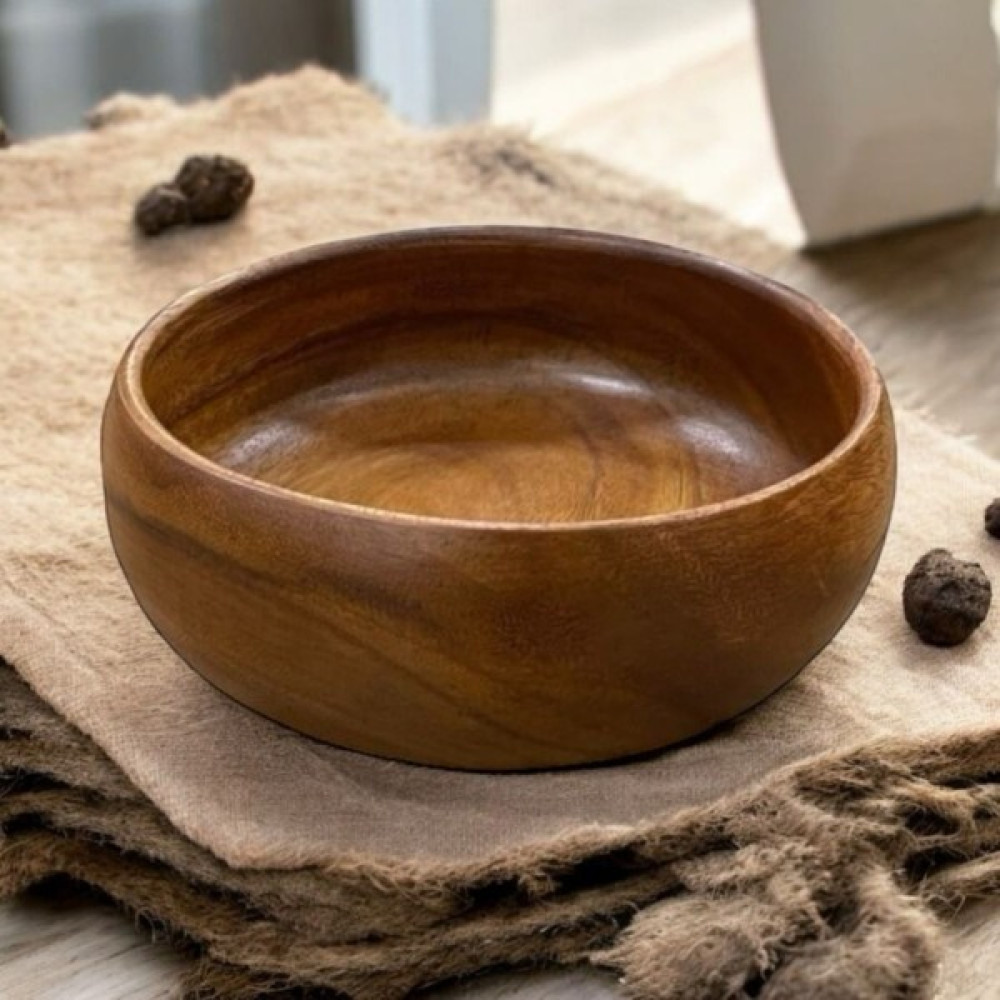 Rustik Tarz Ahşap Kase–çerez,meyve,salata ve Meze-Dekoratif Küçük Ahşap Kase–çok AMAÇLI-17,5X6CM Kase Fiyatı