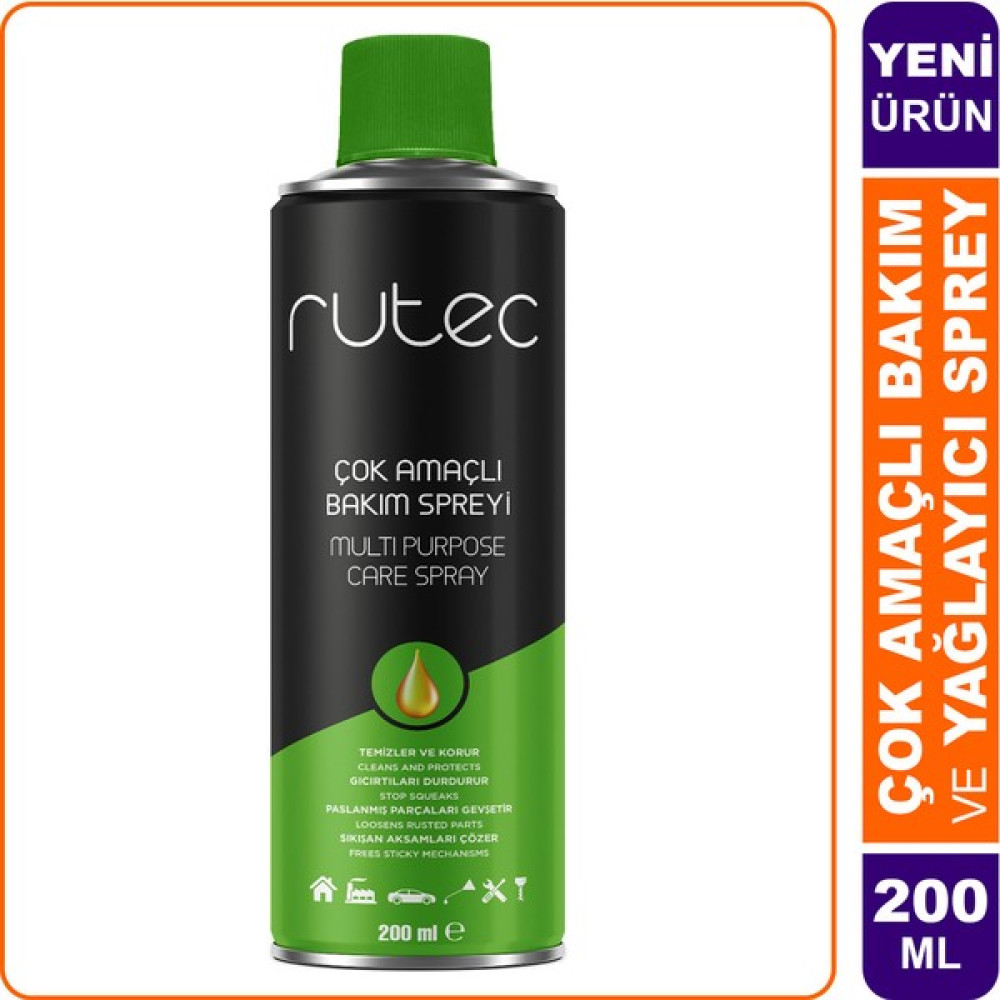 Rutec Çok Amaçlı Bakım Yağlama Spreyi 200 ml - ÜRT 2022 - 1 Adet Bakım Spreyleri Fiyatı