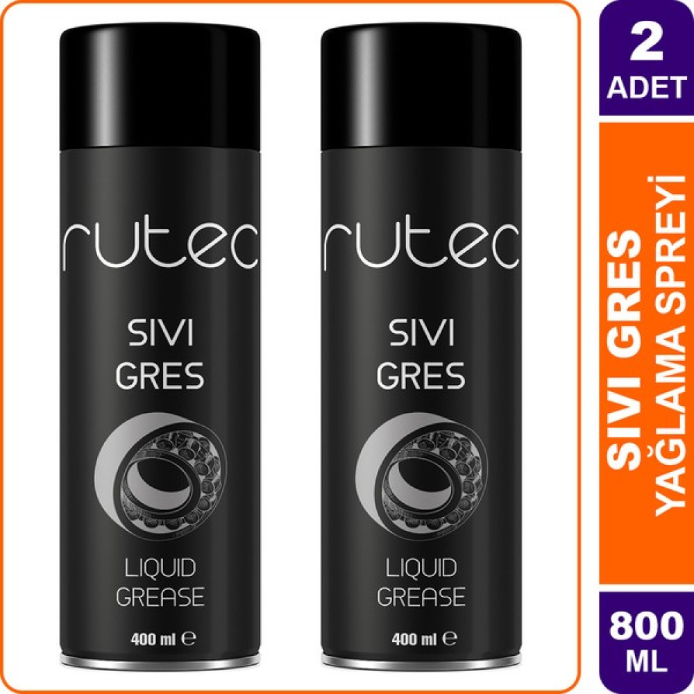 Rutec Sıvı Gres Sprey 400 ml x 2 Adet - 800 ml Oto Yağlayıcılar Fiyatı