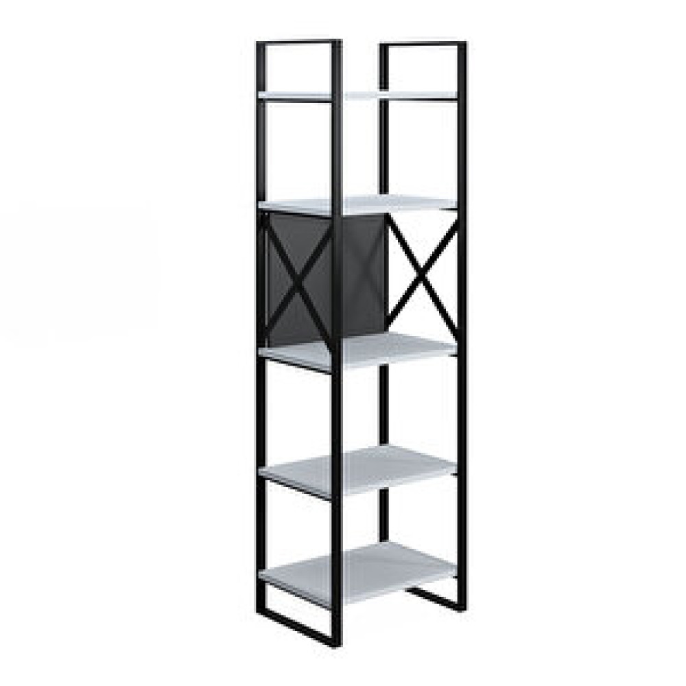 Ruum Store by Doğtaş Meta Dar Kitaplık Metal Gövde Opak Beyaz Antrasit Opak Beyaz Kitaplık Fiyatı