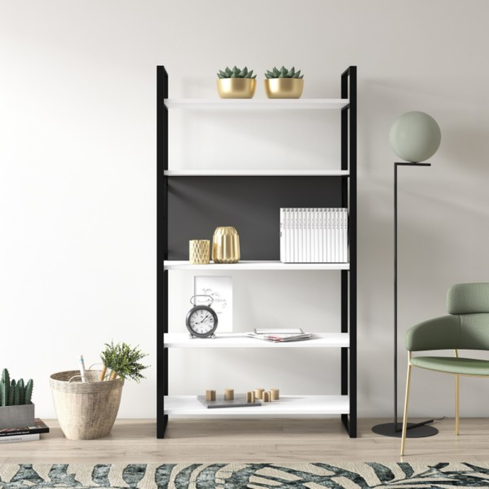 Ruum Store By Doğtaş Meta Geniş Kitaplık Metal Gövde Opak Beyaz Antrasit - Beyaz - Antrasit Kitaplık Fiyatı