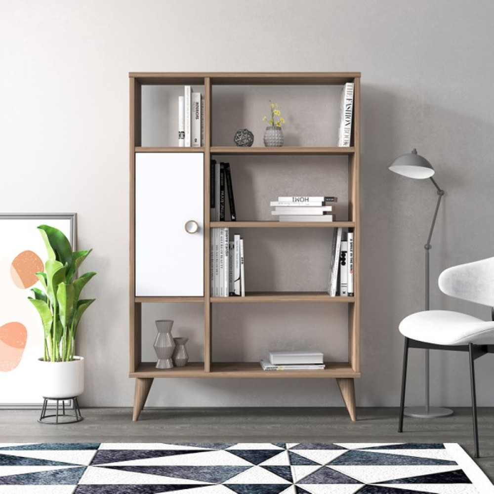 Ruum Store By Doğtaş Soho Geniş Kitaplık Kapaklı Meşe Opak Beyaz Kitaplık Fiyatı