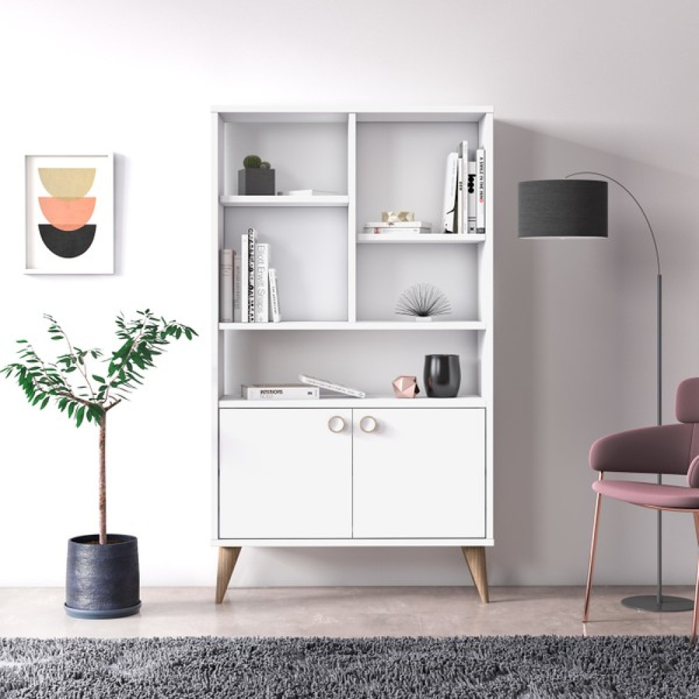 Ruum Store By Doğtaş Vega Dolaplı Kitaplık Opak Beyaz Kitaplık Fiyatı