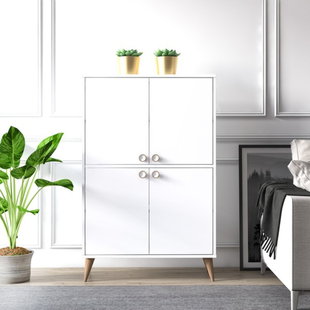 Ruum Store By Doğtaş Vega Geniş Dört Kapaklı Dolap Opak Beyaz Gardrop & Dolap Fiyatı