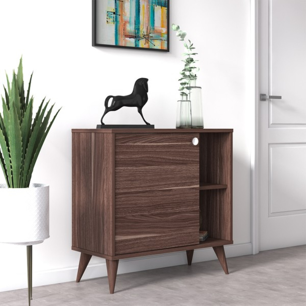 Ruum Store By Doğtaş Vega Tek Kapaklı Raflı Çok Amaçlı Dolap Ceviz Gardrop & Dolap Fiyatı