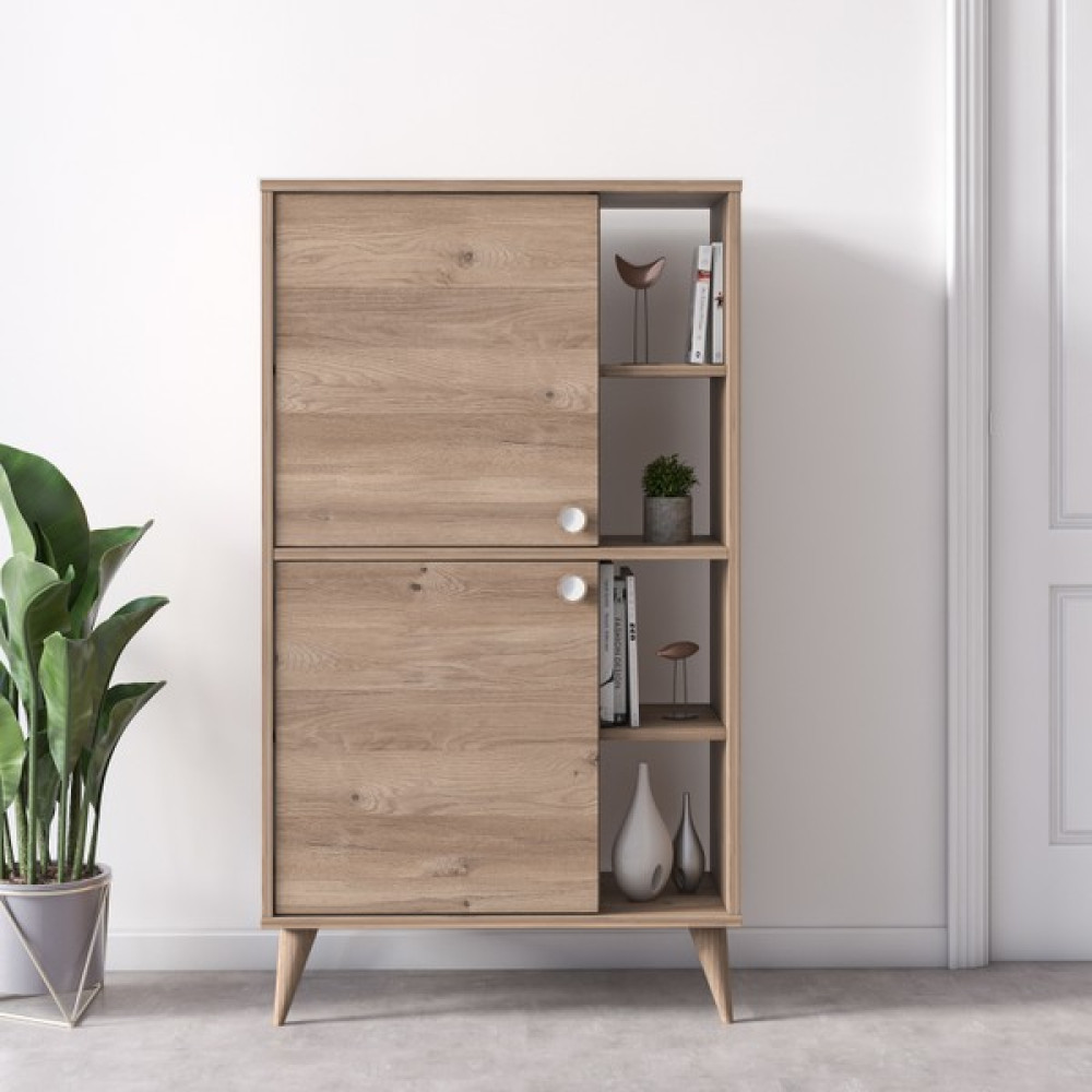 Ruum Store By Doğtaş Vega Yüksek Dolap Kapaklı Raflı Meşe Gardrop & Dolap Fiyatı