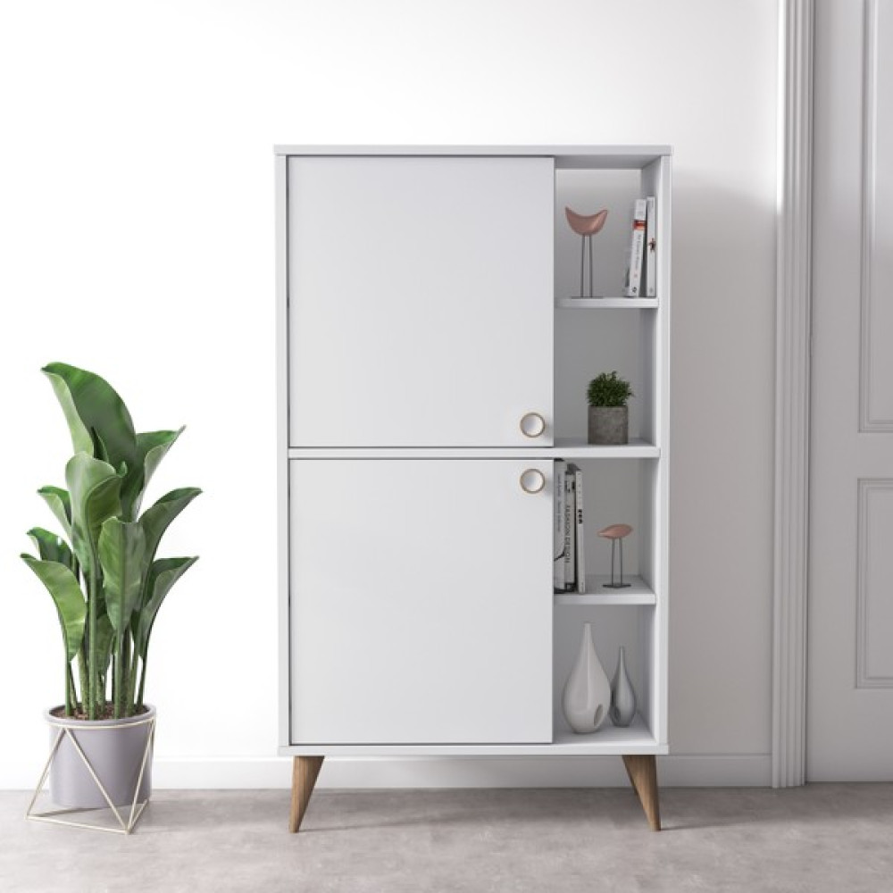 Ruum Store By Doğtaş Vega Yüksek Dolap Kapaklı Raflı Opak Beyaz Gardrop & Dolap Fiyatı