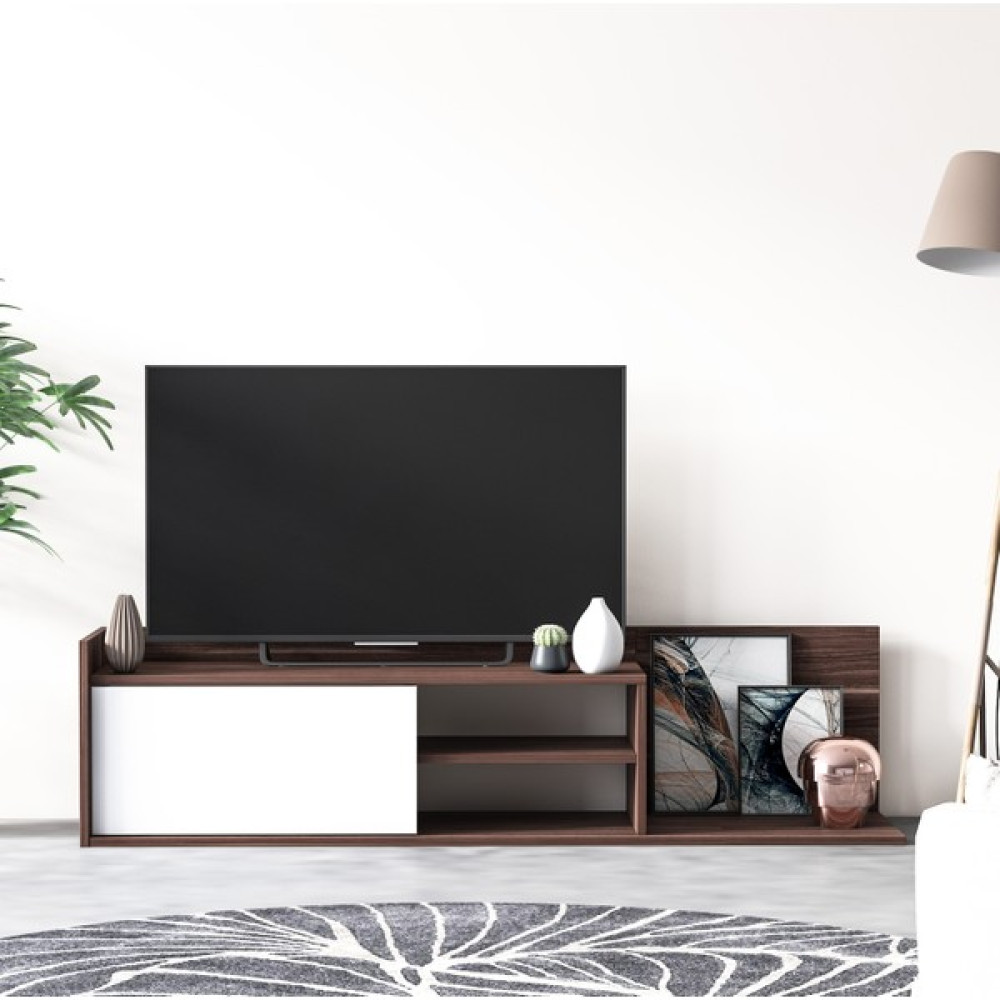 Ruum Store By Doğtaş Zein Tv Ünitesi Kapaklı Ceviz Opak Beyaz - Ceviz - Beyaz Tv Ünitesi / Sehpası Fiyatı