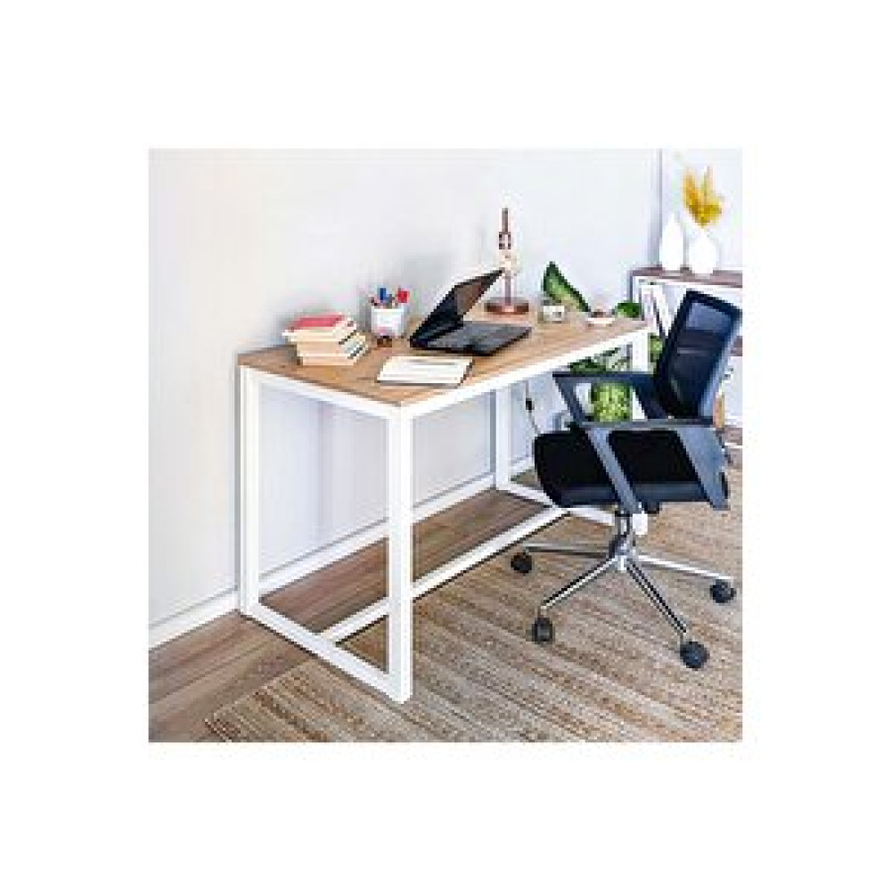 Ruumod Hector 120 Çalışma Masası-beyaz-meşe Ofis Masası Bilgisayar Masası Metal Ahşap 60x120 Beyaz - Meşe Bilgisayar Masası Fiyatı