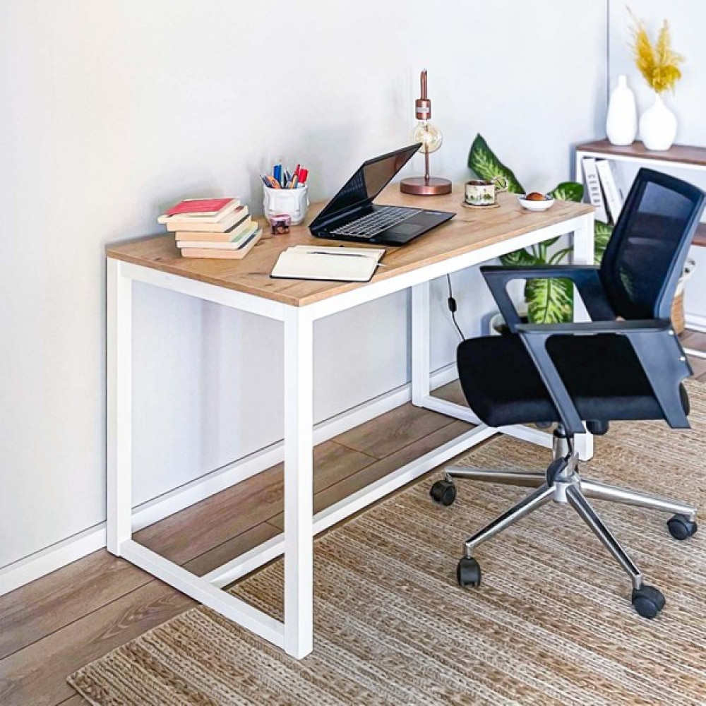Ruumod Hector Çalışma Masası - 120CM X 60CM - Beyaz - Meşe Çalışma Masası Fiyatı