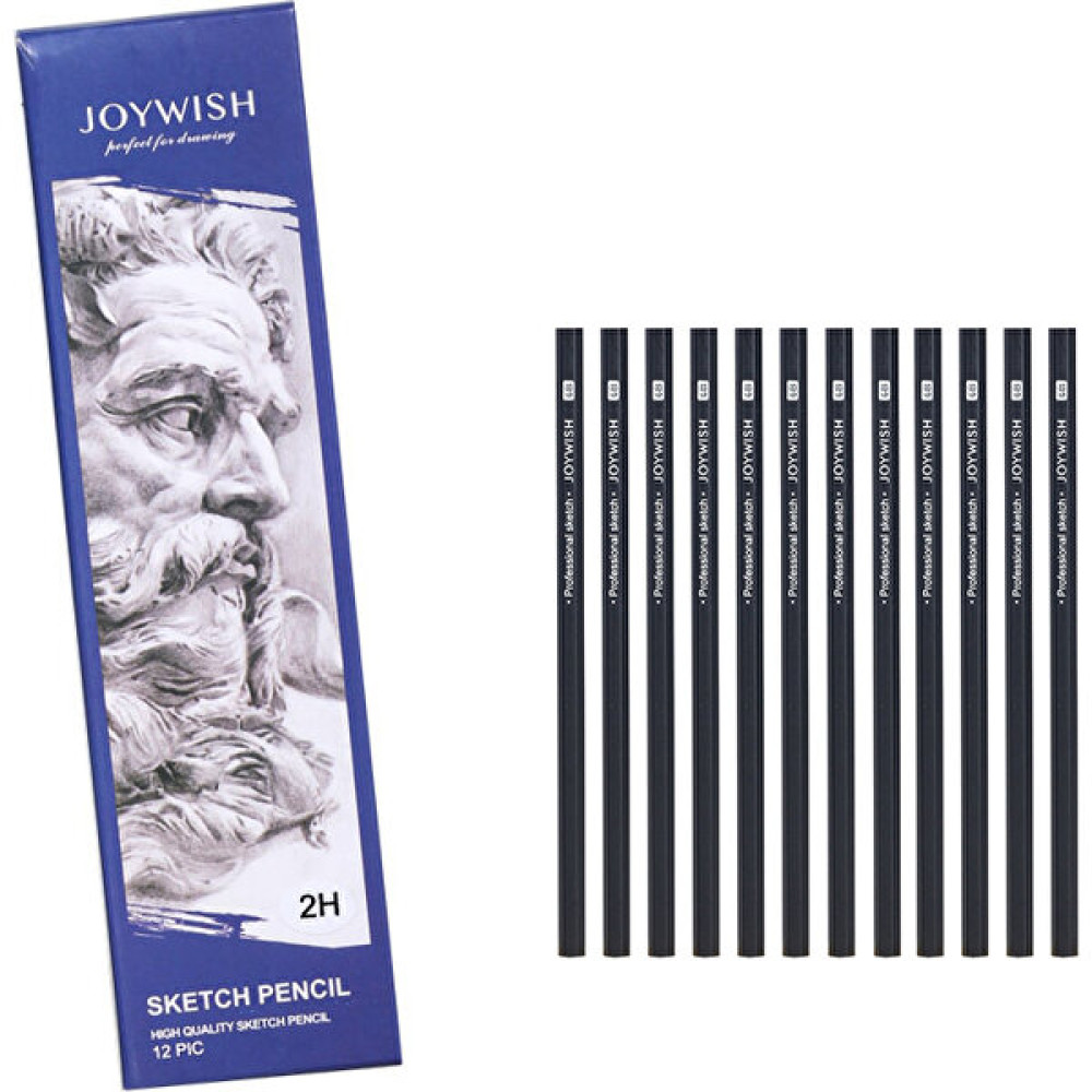 Ruyı 12 Parçalı 2h Sanat Kalemleri Seti Eskiz Karakalem Çocuk Çizim Malzemeleri (Yurt Dışından) - Standart - 4.6*1.5*18cm - Renkli Kuru Boya Kalemi Fiyatı
