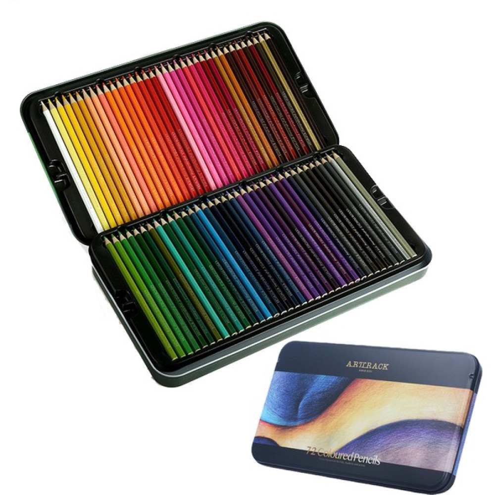 Ruyı 72 Renkli Kalem Demir Kutu Seti Renkli Kalem Çizim Boyama Ödülleri (Yurt Dışından) - Standart - 36.6*20*2.5cm Kuru Boya Kalemi Fiyatı