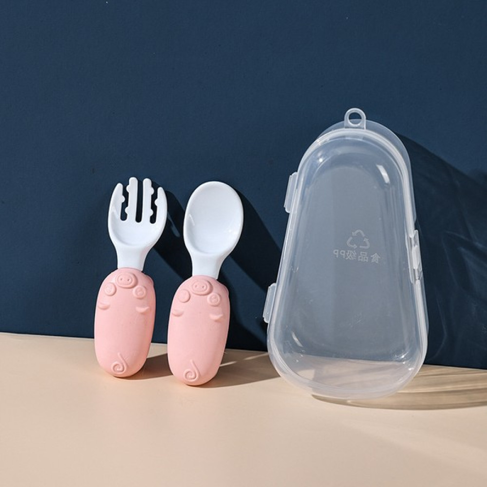 Ruyı Bebek Yumuşak Kauçuk Çatal Kaşık Çatal Silikon Düzenleyici 3'Lü Set (Yurt Dışından) - Pembe Mama Seti Fiyatı