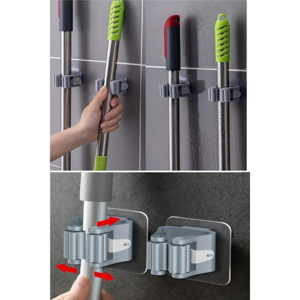 Ruzma 4 Lü Kelebek Yapışkanlı Mop Fırça Çekpas Sap Tutucu Organizer Banyo Düzenleyici Banyo Aksesuarları Fiyatı