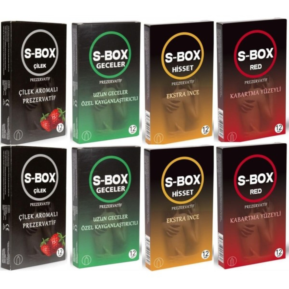 S-Box 8 Adet Karma Prezervatif Seti 12lı - 1 Oto Boyaları Fiyatı