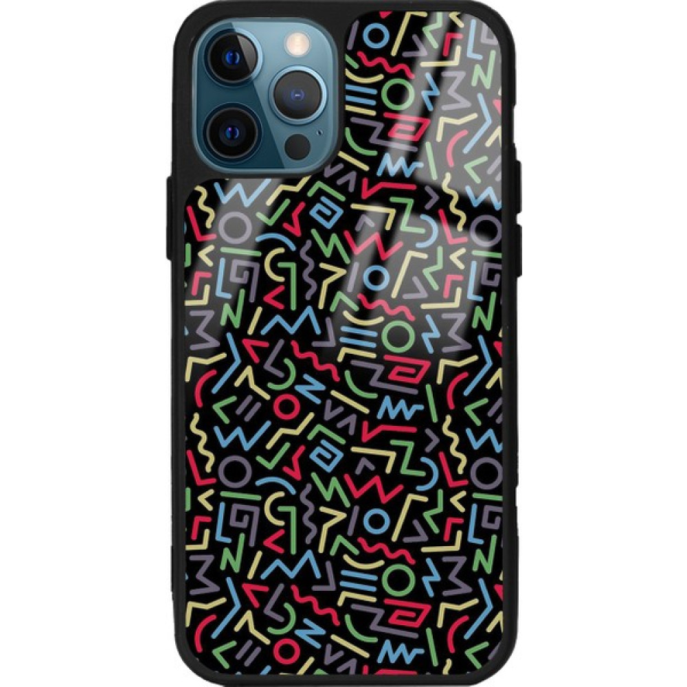 S-Case Apple iPhone 14 Pro Geometrik Renkler Tasarımlı Glossy Telefon Kılıfı Cep Telefonu Kılıfı Fiyatı