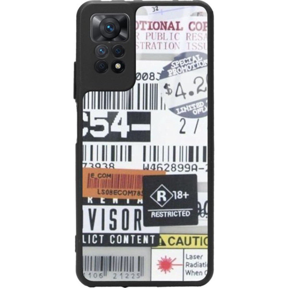 S-Case Xiaomi Redmi Note 11 Pro Sticker Barkod Tasarımlı Glossy Telefon Kılıfı Cep Telefonu Kılıfı Fiyatı
