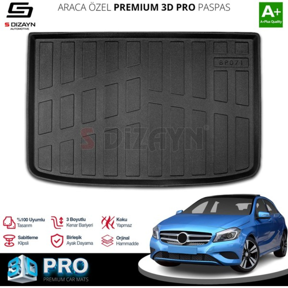 S-Dizayn Mercedes A Serisi A180 Hb 3D Pro Bagaj Havuzu 2013-2018 A+ Kalite Bagaj Havuzu Fiyatı