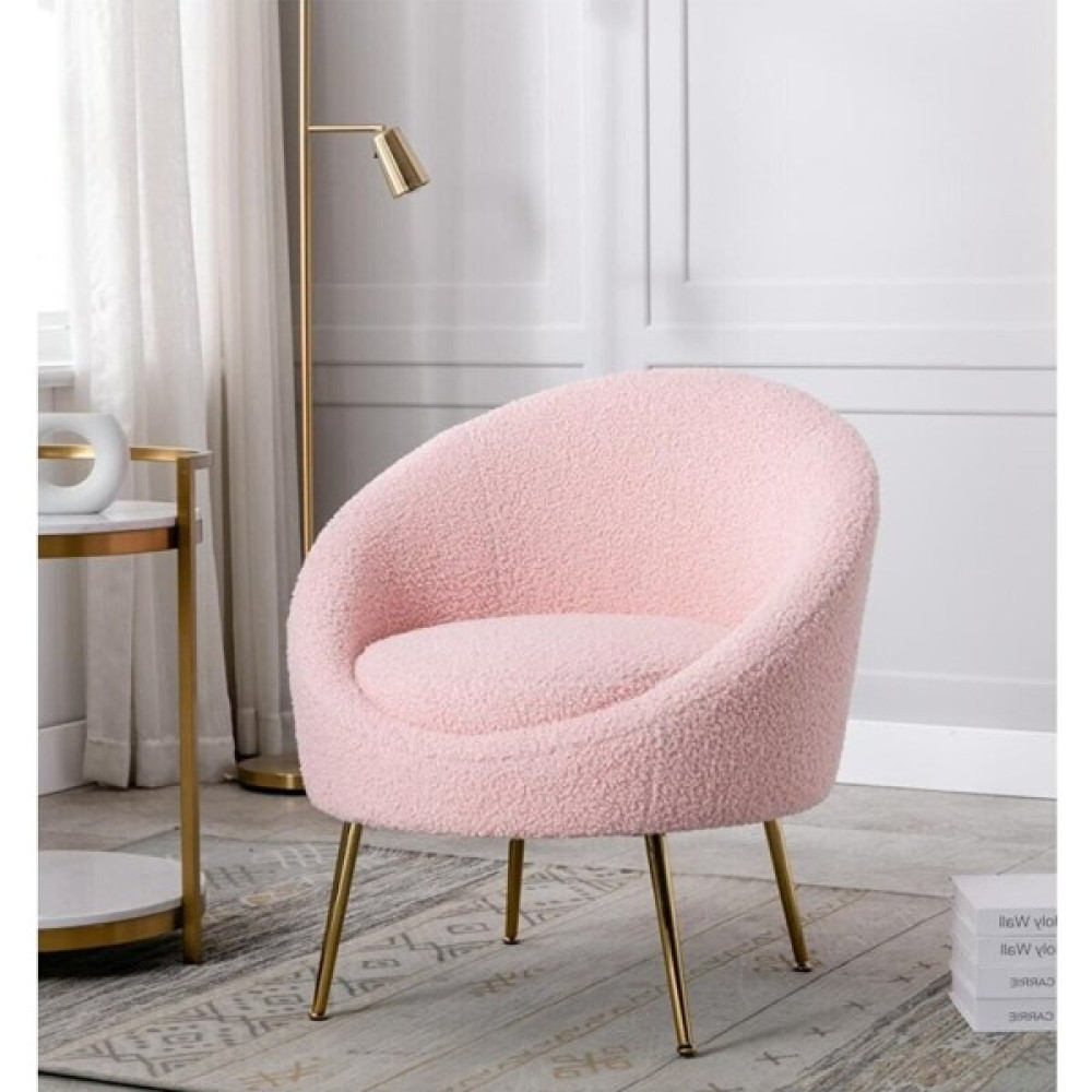 S Home Design Concept Lucca Elips Berjer Tekli Koltuk - Pembe Tekli Koltuk & Berjer Fiyatı