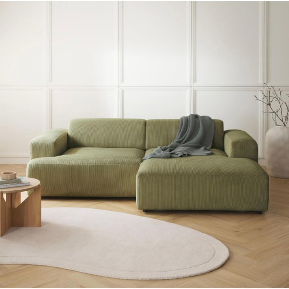 S Home Design Concept Molly Mini Köşe Kanepe Koltuk 2 Modül - Yağ Yeşili - Sağ Köşe Koltuk Fiyatı