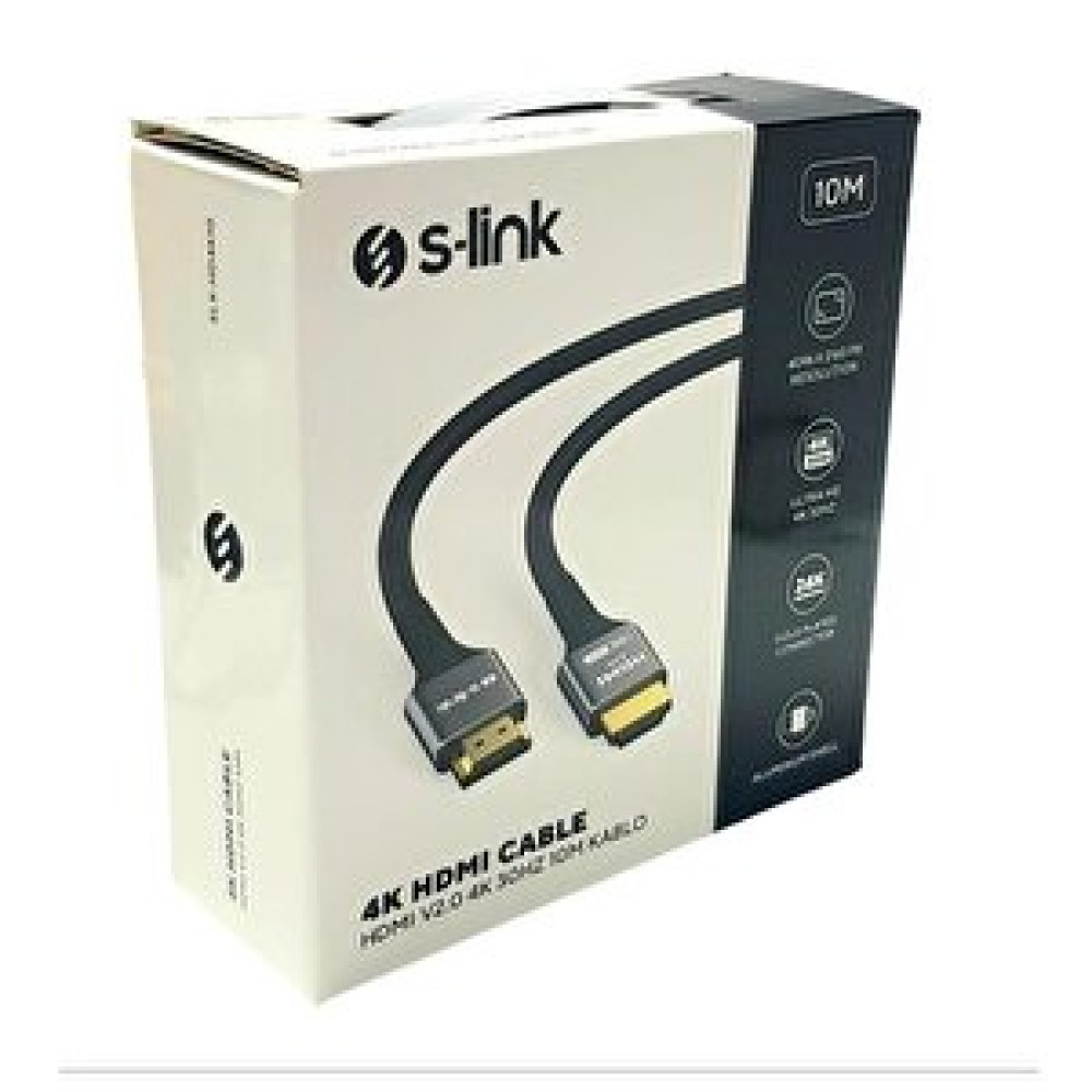 S-link 4k 10mt Hdmi Kablo V2.0 30hz Slx-hd4k10 HDMI Kablo Fiyatı