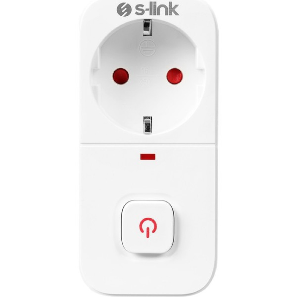 S-Link Isıya Duyarlı Devre ve Akım Korumalı Priz Tekli Anahtarlı 16A/250V 750 Joule Prizler Fiyatı