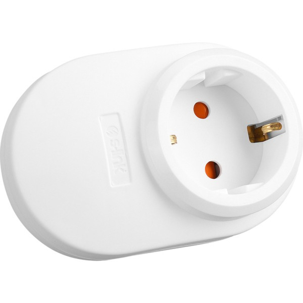 S-Link Sl-08 16A 3500W 1800 Joule Isıya Duyarlı Devre ve Akım Korumalı Tekli Priz - Beyaz Prizler Fiyatı