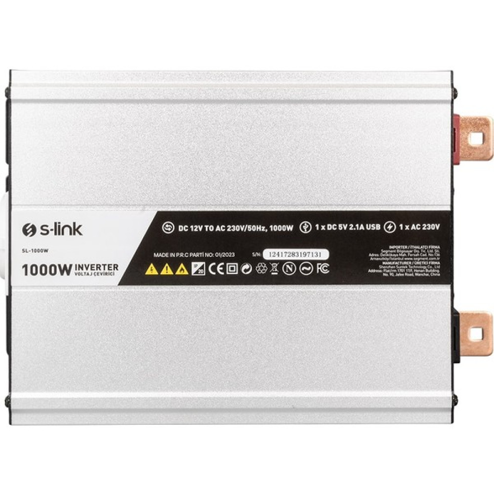 S-Link SL-1000 Watt 12 Volt 1000 Watt Inverter 12V-220V Çevirici Dönüştürücü Inverter Power Supply Fiyatı