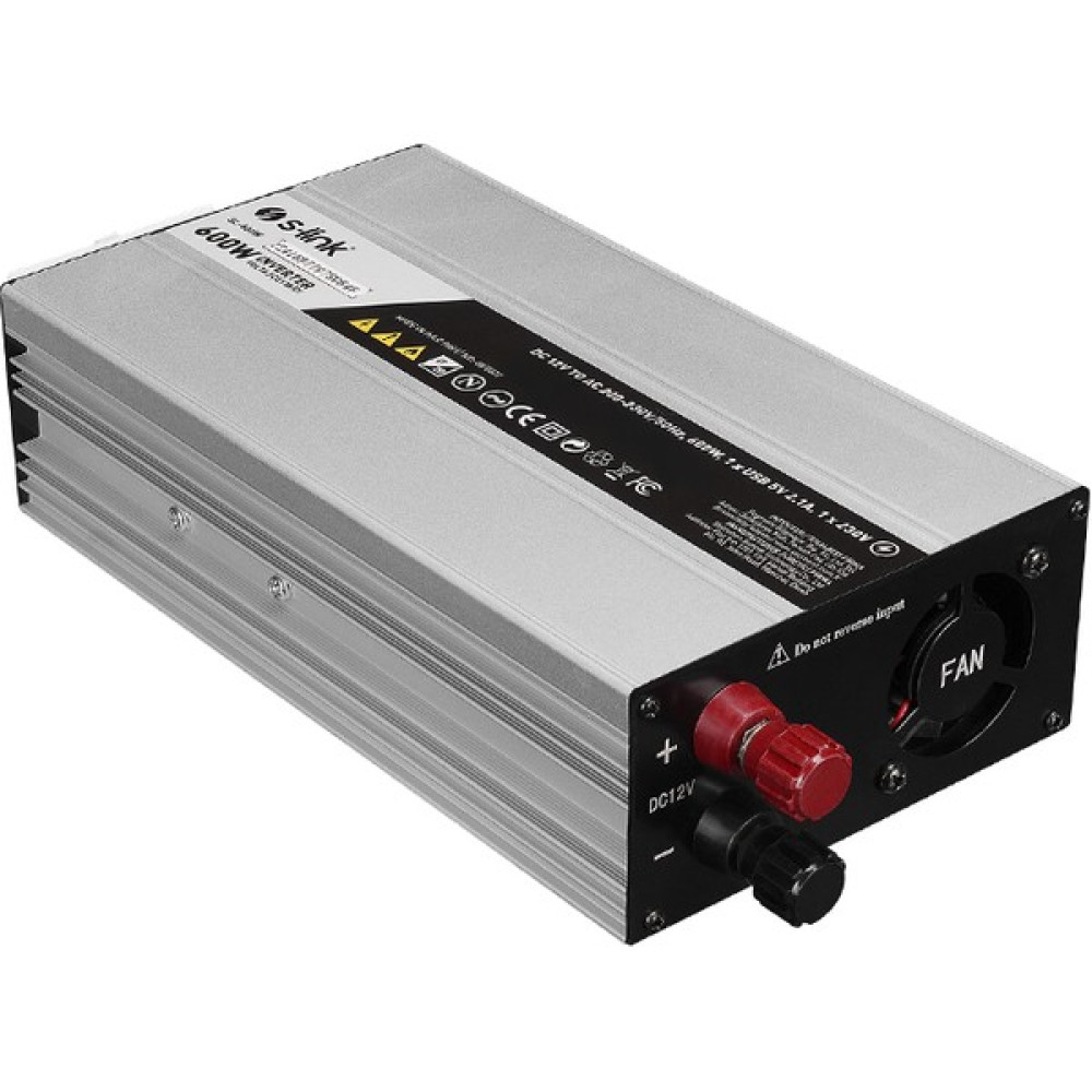 S-Link SL-600W Dc 12 Volt Ac 220 Volt Çevirici Dönüştürücü 600 Watt Inverter 12V-220V Power Supply Fiyatı