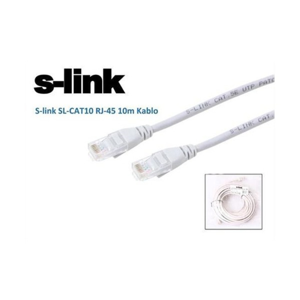 S-Link Sl-Cat10 10M Cat5e/Utp Patch Kablo Ağ / Network Kablosu Fiyatı