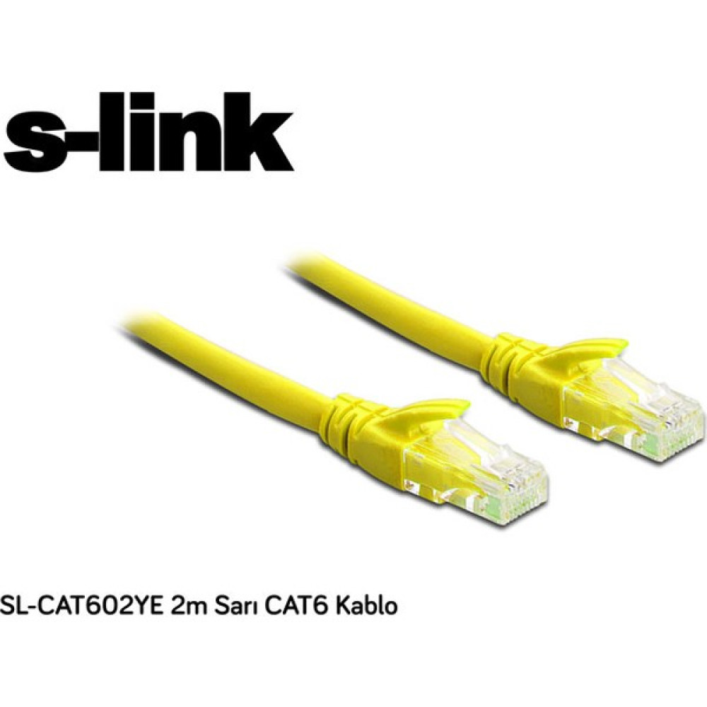 S-Link Sl-Cat602-S S-Lınk 2M Sarı Cat6 Kablo Ağ / Network Kablosu Fiyatı