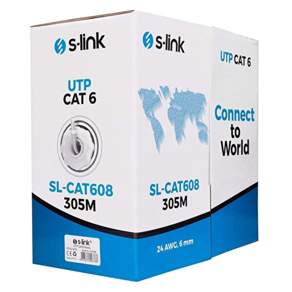 S-Link Sl-Cat608 UTP 305 M Cat6 Kablo Ağ / Network Kablosu Fiyatı