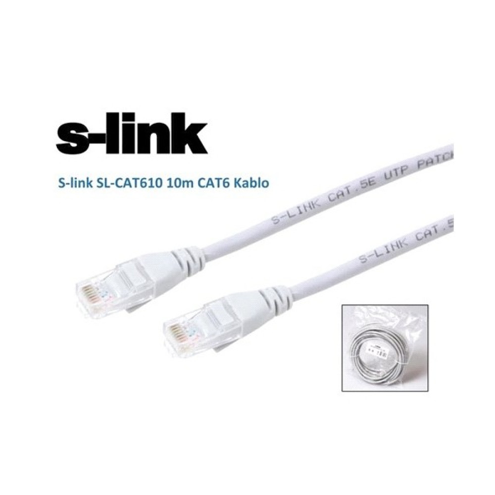 S-Link Sl-Cat610 10M Cat6 Kablo Ağ / Network Kablosu Fiyatı