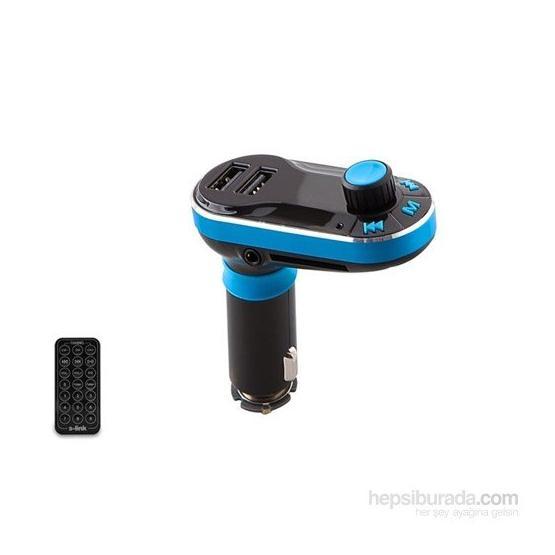 S-link SL-FM66 SD/Usb Destekli + 2.1A Usb Şarj Portlu Fm Transmitter