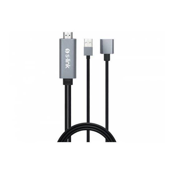 S-Link SL-IPH25 HDMI To Usb-F 2m Mobil Telefon Uyumlu Görüntü Aktarıcı Kablo