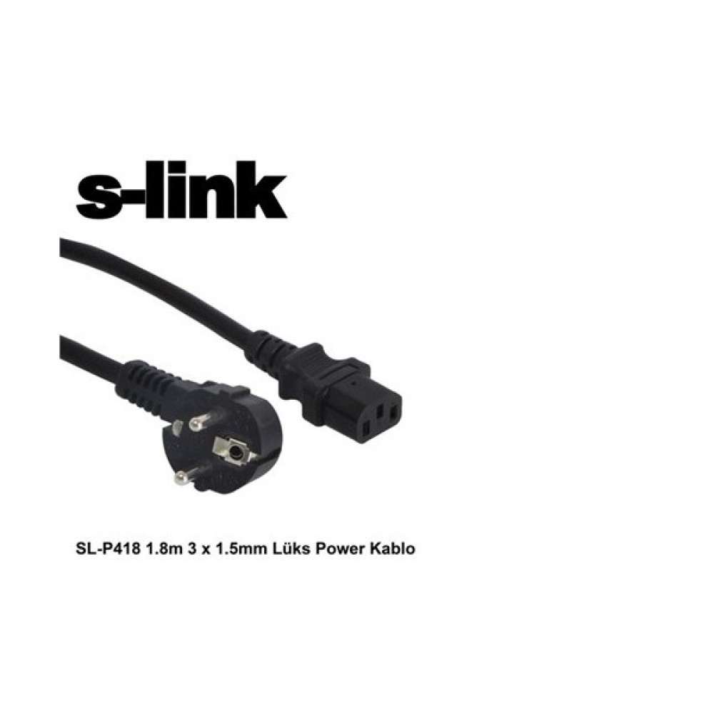 S-Link Sl-P418 1.8M 3 X 1.5Mm Power Kablo Güç Kablosu Fiyatı