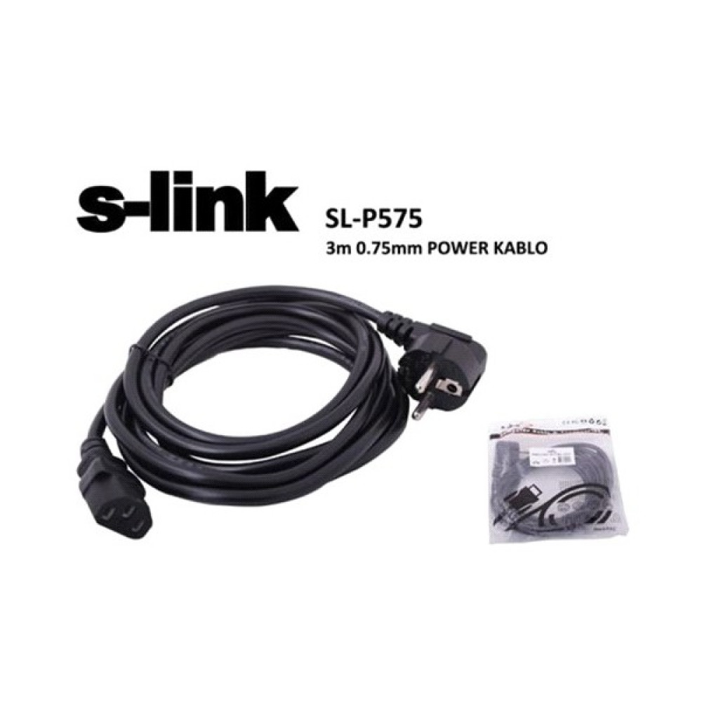 S-Link Sl-P575 3M 0.75Mm Power Kablo Güç Kablosu Fiyatı