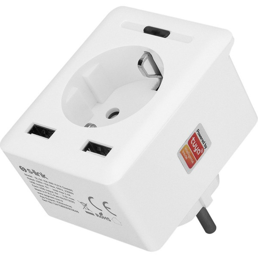 S-Link Swapp SL-04 10A Akım Korumalı Akıllı Priz 2 USB 2.4 Ghz Wifi TUYA Destekli Prizler Fiyatı