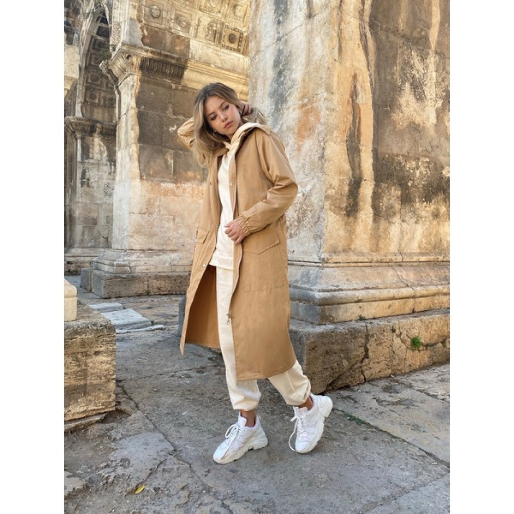 Sa Collection Kadın Camel Rüzgarlık Yağmurluk Trençkot Kadın Trençkot Fiyatı